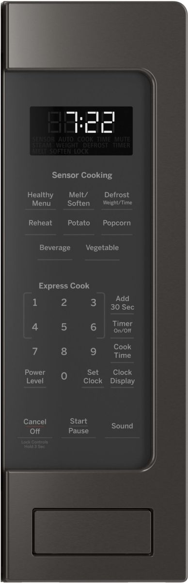 GE Profile™ 2.2 Cu. Ft. Black Stainless Steel Countertop Sensor Microwave-3