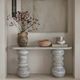 TOV Furniture Earthenware Cream Ceramic Line Art Wide-Bodied Vase-1