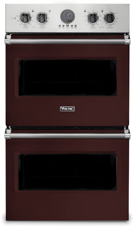 Viking® 5 Series 30" Kalamata Red Professional Built In Double Electric Premiere Wall Oven-0