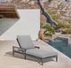 Armen Living Zella Gray Aluminum/Fabric Outdoor Chaise Lounge-1