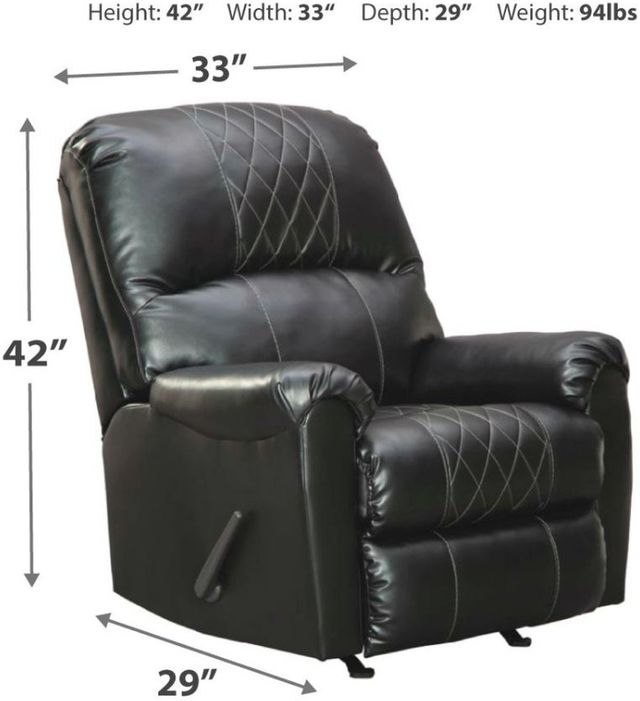 Signature Design by Ashley® Betrillo Black Rocker Recliner-2