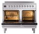 Ilve® Nostalgie II Noblesse 40'' Stainless Steel Pro Style Induction Range with Chrome Trim-1