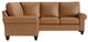 Bassett® Furniture Customizable Benchmade Premier 2-Piece Leather Large Roll Arm L-Shaped Sectional-1
