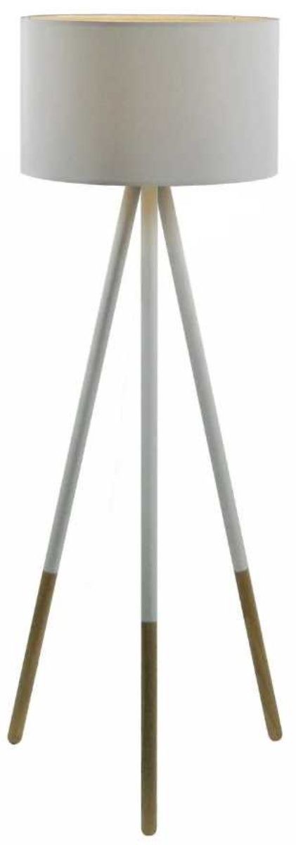 Adesso® Louise Natural/White Floor Lamp-0