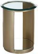 Michael Amini® Houston Glass Top Chairside Table with Brushed Gold Base-0
