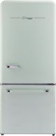 Unique® Appliances Classic Retro 24 in. 18 Cu. Ft. Summer Mint Green Bottom Freezer Refrigerator-0