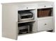Parker House® Boca 3-Piece Cottage White L-Shaped Office Desk with Credenza Set -1