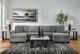 Benchcraft® Birkdale Court 3-Piece Gray U-Shape Sectional and Chaise-2