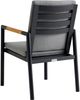 Armen Living Crown 2-Piece Dark Gray Dining Chairs-2