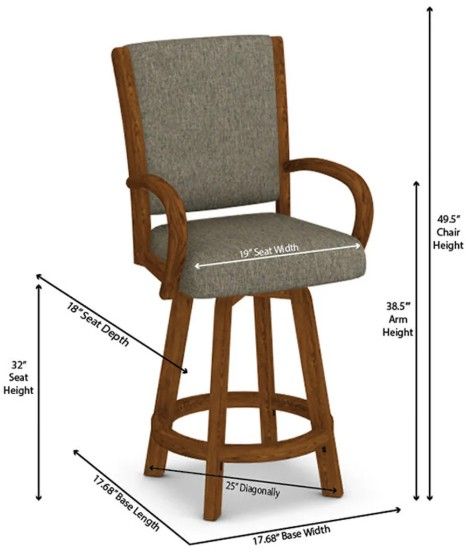 Chromcraft Customizable Camryn Swivel Bar Height Dining Stool-2