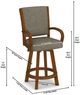 Chromcraft Customizable Camryn Swivel Bar Height Dining Stool-2