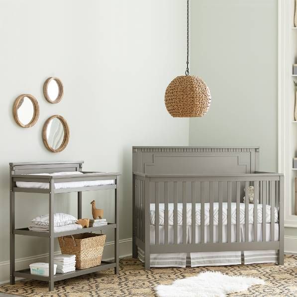 Westwood Design Emery Gray Changer Shelves with Pad-1