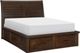 Homelegance® Logandale Brown California King Sleigh Storage Bed-0