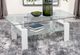 Coaster® Dyer Glass Top Coffee Table with Chrome/White Base-4