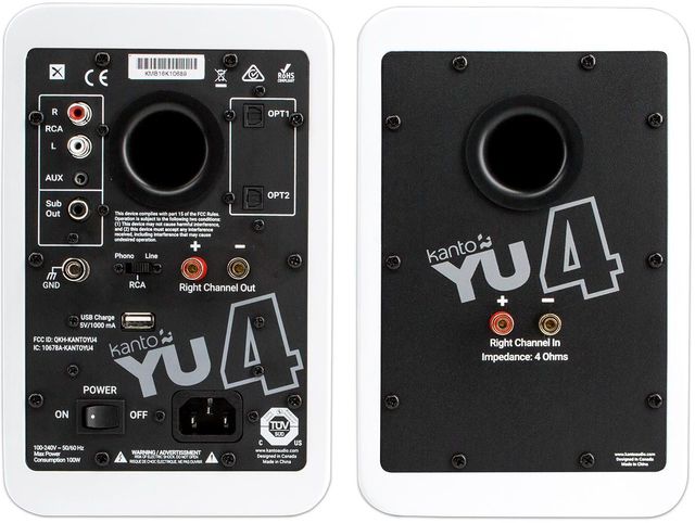 Kanto YU4 Matte White Powered Speakers (Pair)-3