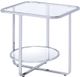 ACME Furniture Hollo Glass Top End Table with Chrome Base-0