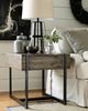 Hammary® Modern Timber Natural Raw Rectangular End Table with Dark Pewter Frame-1