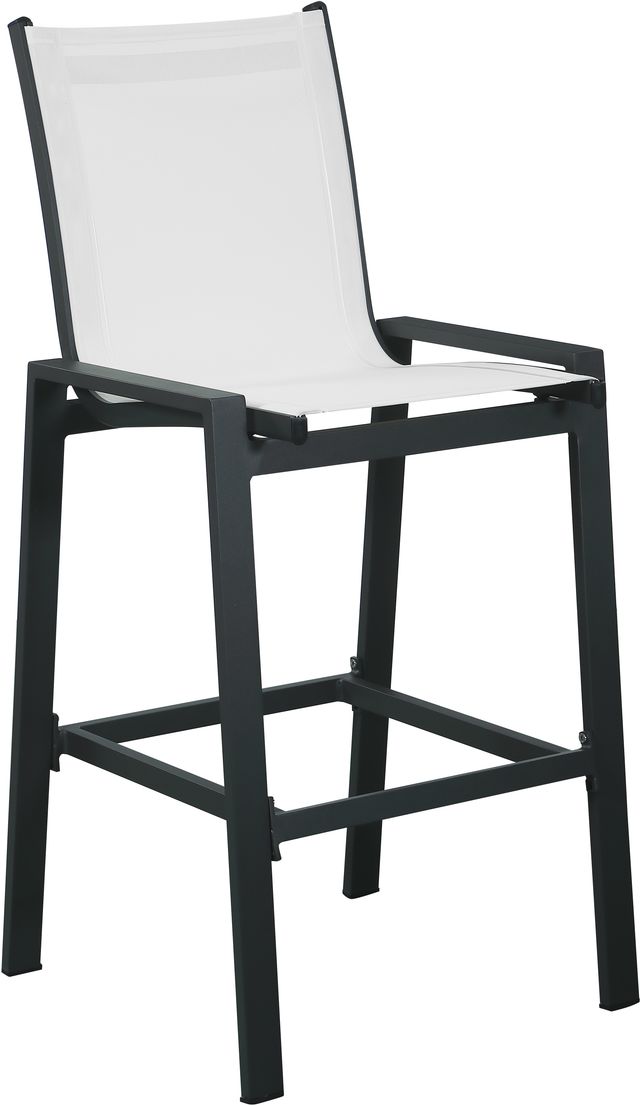 Meridian Furniture Nizuc 2-Piece White Outdoor Patio Mesh Barstool-0