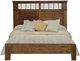 International Furniture Direct Parota Brown California King Platform Bed Footboard with Rails-4
