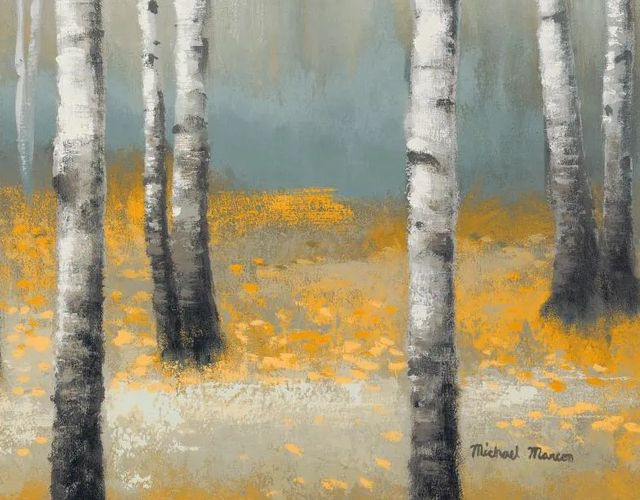 Classy Art Golden September Birch by Michael Marcon Wall Art-1