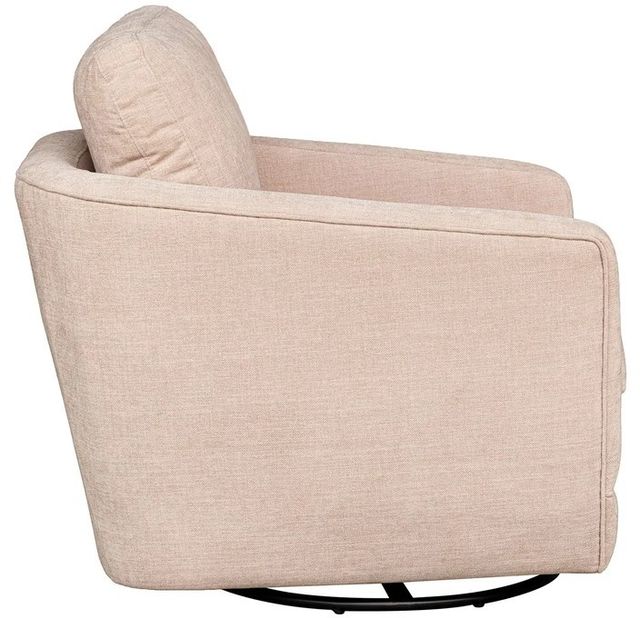 LH Home Feather Baltimo Matte Black/Pale Rose Swivel Glider Chair-4
