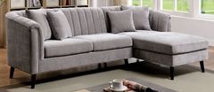 Furniture of America® Goodwick 2-Piece Light Gray Right-Arm Facing Sectional and Chaise