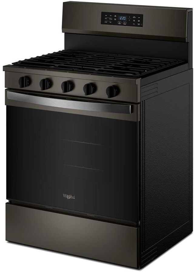 Whirlpool® 30" Black Stainless Steel Freestanding Gas Range with Air Cooking Technology-3