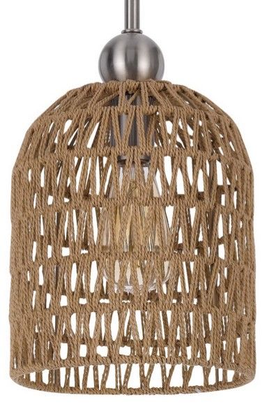 Cal® Lighting & Accessories Depok Burlap Pendant-2