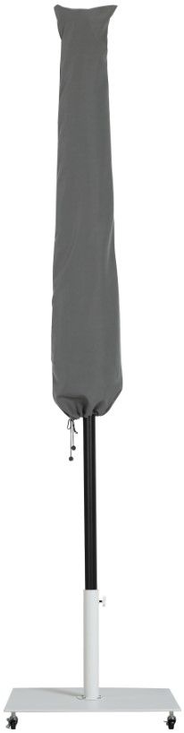 Meridian Furniture Fiji Black/Matte Black/Matte White Aluminum Outdoor Patio Umbrella and Square Base-2