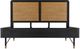 Armen Living Saratoga 3-Piece Black/Brown Queen Panel Bedroom Set-4