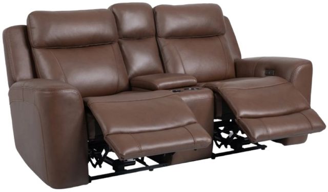 Parker House® Calgary Autumn Umber Power Reclining Console Loveseat
