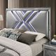 Furniture of America® Emmeline Silver Queen Bed-4