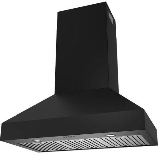 Thor Kitchen® 36" Professional Black Wall Mount Pyramid Range Hood-2