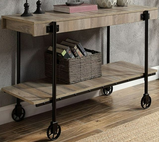 Furniture of America® Lobb Natural Tone Sofa Table-0