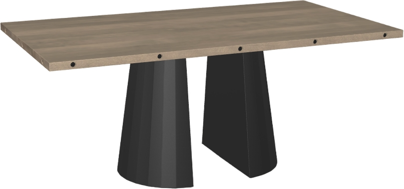 Amisco Customizable Gemma Solid Birch 72" Table Dining Table with Decorative Bolts