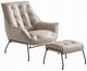 ACME Furniture Zusa 2-Piece Khaki Chair and Ottoman Set-0