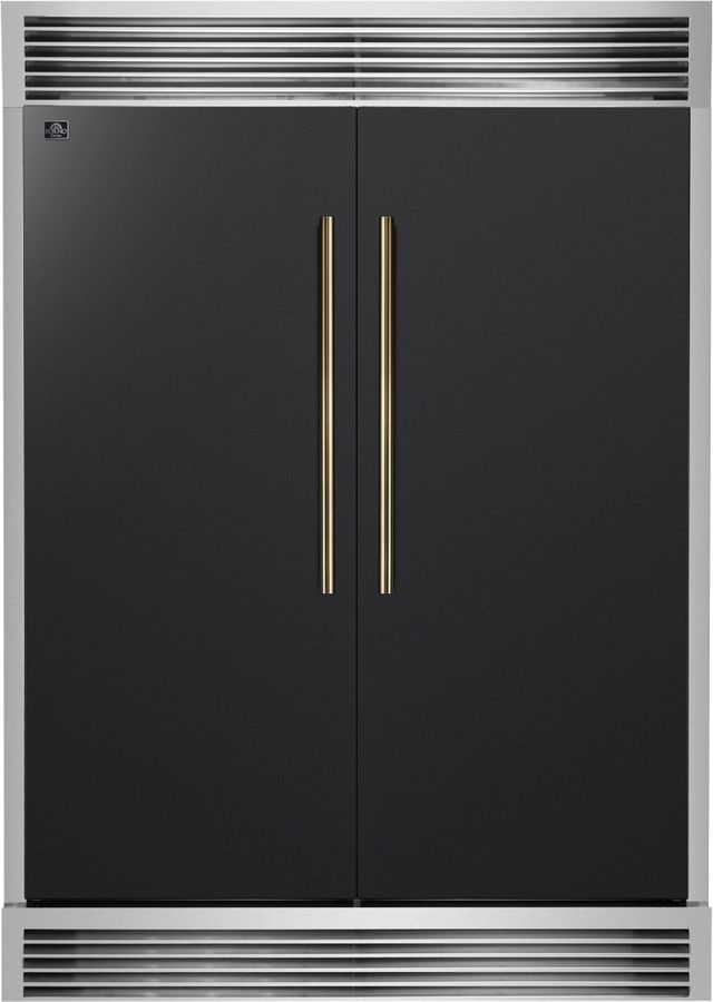 FORNO® Maderno Espresso 60" 27.2 Cu. Ft. Black Convertible Built-In Side-by-Side Refrigerator/Freezer-0