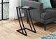 Monarch Specialties Inc. Tempered Glass Top Accent Table with Z-Shaped Black Metal Base -1