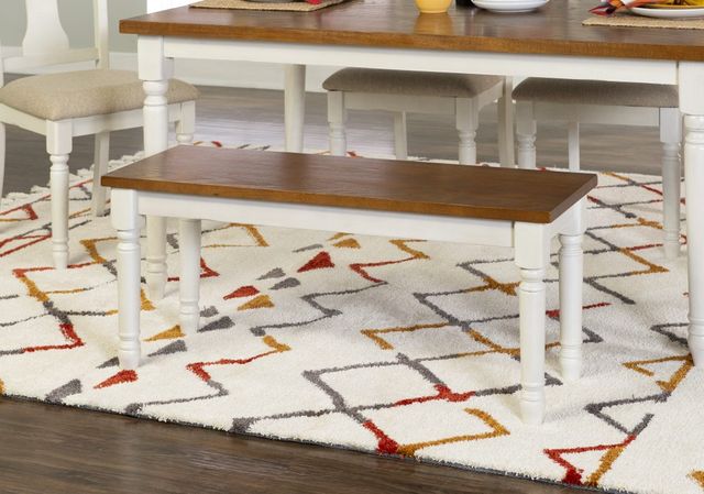 Powell® Willow Honey Brown/Vanilla White Bench-1
