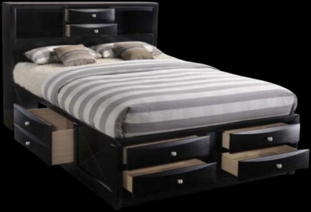 ACME Furniture Ireland Black Full Bookcase Bed with Storage-3