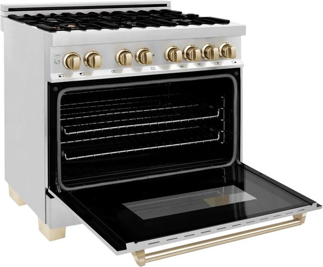 ZLINE Autograph Edition 36" Stainless Steel Pro Style Dual Fuel Range-3