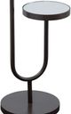 Bassett Mirror High-Low White Scatter Table with Bronze Base-1