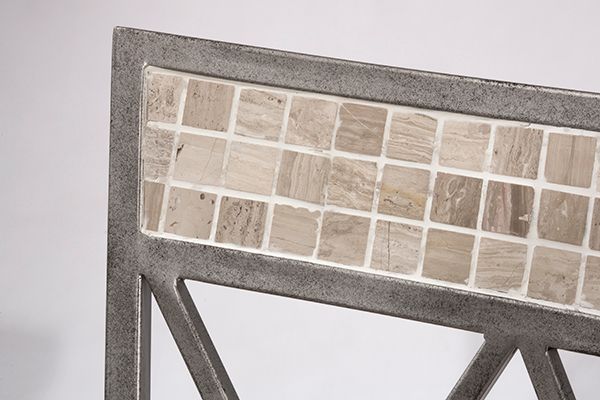 HH2 Home Milestone Aged Pewter Indoor/Outdoor Swivel Counter Stool-1
