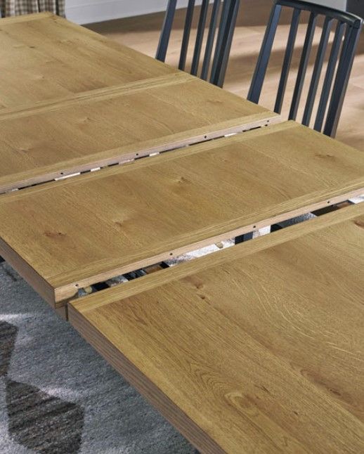 Signature Design by Ashley® Galliden Brown Dining Table with Black Base-4