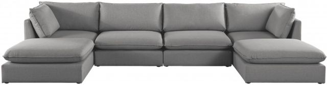 Meridian Furniture Mackenzie 6-Piece Grey Modular Sectional Set-1