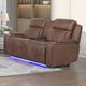 New Classic® Home Furnishings Carrow Brown Power Reclining Loveseat-2