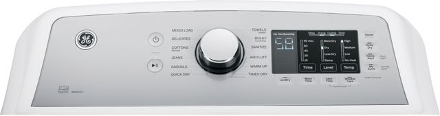 GE® 7.4 Cu. Ft. White Front Load Electric Dryer-3