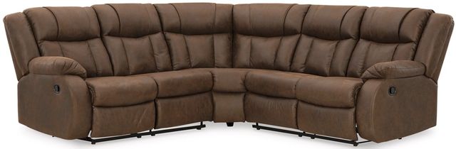 Signature Design by Ashley® Trail Boys 2-Piece Walnut Reclining Sectional-0