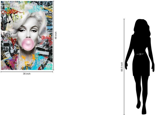 Classy Living Expressive Bubble Gum Marilyn Wall Art-2
