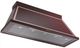 Ilve® Nostalgie II Noblesse 60" Burgundy Wall Mounted Range Hood with Brass Trim-1